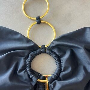 Ramy Brook bikini top w gold rings